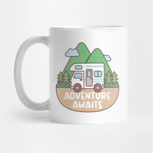 RV Explore Nature And Outdoors, Adventure Awaits Mug